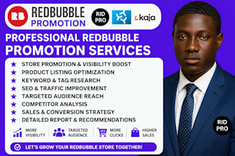 promote redbubble, etsy, clickbank affiliate store shopify marketing