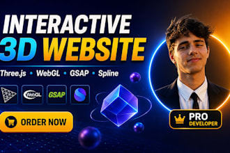 build responsive interactive 3d website using three js spline gsap webgl