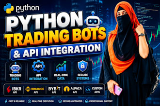 develop python trading bots and API integrations
