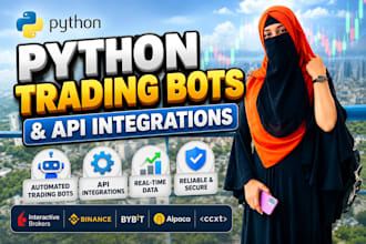 develop python trading bots and API integrations