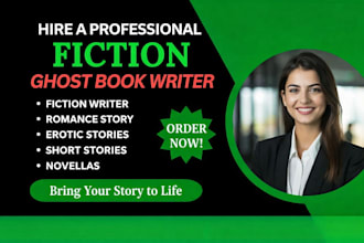ghostwrite your fiction ebook paranormal romance fantasy or erotic story writer