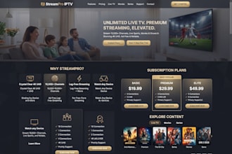 develop iptv streaming website payment setup, automation and customer workflow