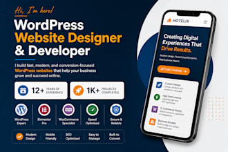 design, redesign, or fix a wordpress website
