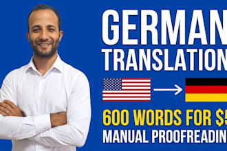 provide flawless english to german translation in 24h