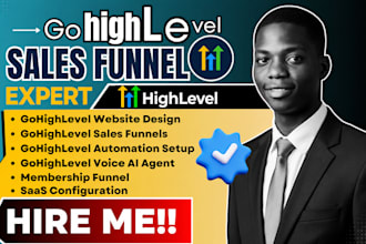 be your gohighlevel expert to setup highlevel website funnel workflow automation