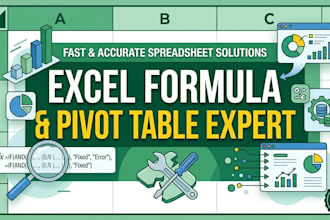 fix, debug, or write complex excel formulas and pivot tables