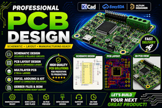 pcb layout design electronics circuit design kicad easyeda schematic pcb design
