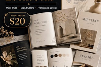 create stunning brochure and lookbook design for your brand