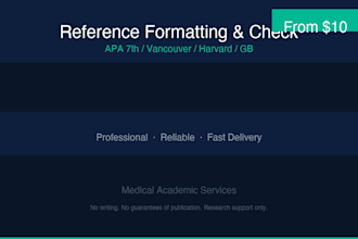 fix your reference list with apa 7th, vancouver, harvard formatting and citation