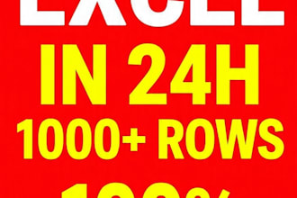 do PDF to excel, project or word typing and 1000 rows data entry in 24hours