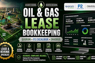 manage oil and gas bookkeeping in quorum on demand, p2 excalibur, enverus