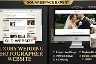 create a stunning website for wedding photographers