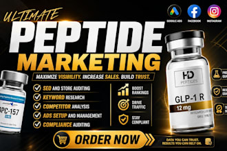 fix peptide ads issue, run peptide marketing facebook ads, tiktok or google ads