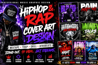 hip pop party music flyer design debut epk album cd cover concert poster design