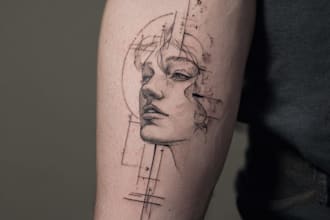 design an amazing minimalist lineart tattoo for you