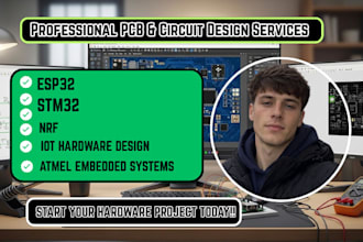 do esp32, stm32, nrf or atmel pcb and circuit design