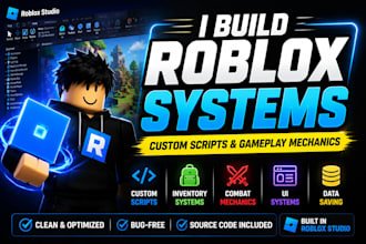 create custom roblox scripts, systems, and gameplay mechanics in roblox studio