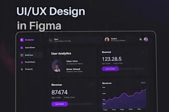 design modern saas dashboard UI in figma responsive