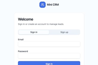 build a mini CRM app for small businesses