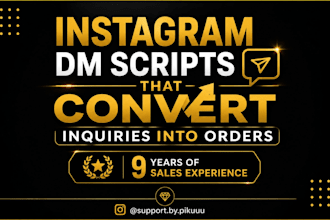 write instagram dm scripts that turn inquiries into confirmed orders