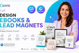 design canva ebook, lead magnet, workbook, canva template pdf and canva ebook
