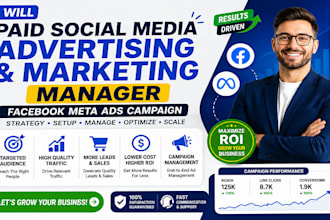 paid social media advertising and marketing manager, facebook meta ads campaign