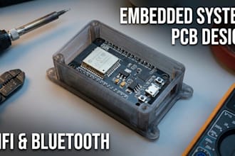 do esp32 embedded system pcb with bluetooth, wifi and case