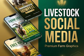 design social media graphics for cattle, poultry, dairy farm