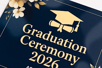design school admission posters, sports day flyers and graduation invites