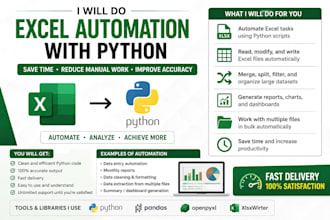 create custom excel automation scripts with python