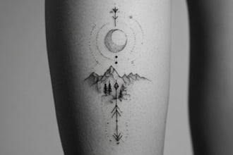 fine line tattoo design draw a minimalist line art