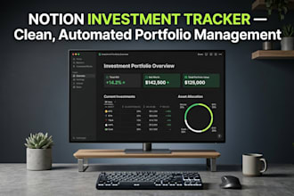 design an advanced notion investment tracker template for stocks and crypto