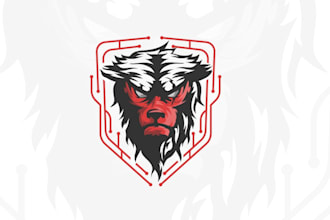 design an aggressive boxing mascot for your brand