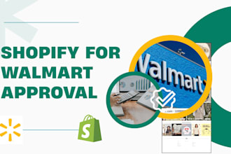 design branded shopify website for walmart seller account approval