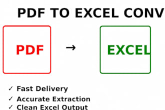 convert PDF to excel and extract tables accurately