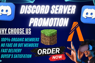 minecraft server promotion, discord server, fivem, rust, gaming server promotion