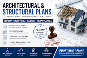 architectural structural plans florida new york illinois pennsylvania pe stamp