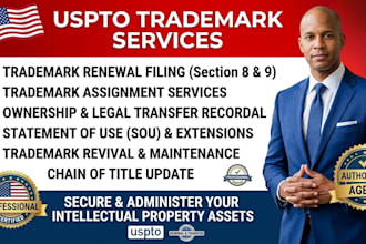 draft and file your uspto trademark assignment, renewal, or ownership transfer