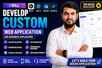 develop custom web application and business application