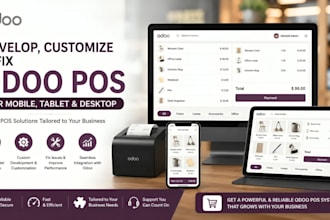 develop, customize and fix odoo pos for mobile, tablet and desktop
