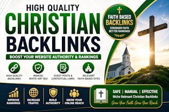 create niche christian backlinks to boost your website ranking and trafffic