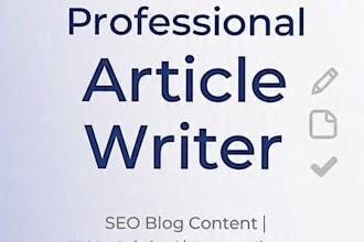 write SEO blog post and article