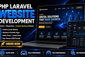 develop a professional PHP laravel website