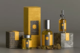 design minimal, modern and luxury packaging or label