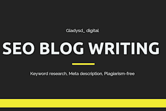 write SEO optimized blog posts for your website