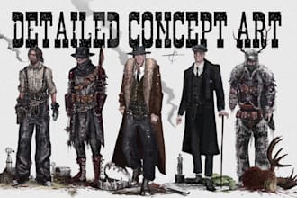 create detailed character concept art