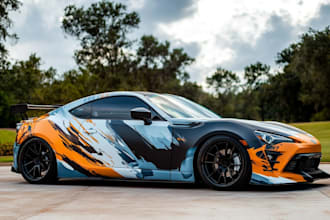 wrap design livery racing car