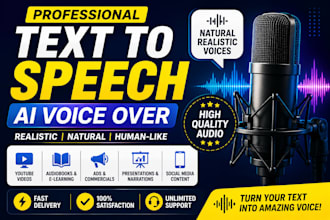 convert text to speech with realistic ai voice over