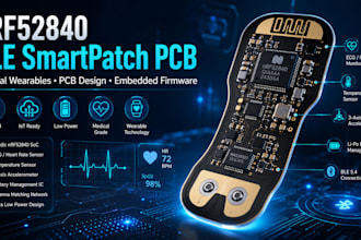design nrf52840 ble smartpatch pcb for medical wearables