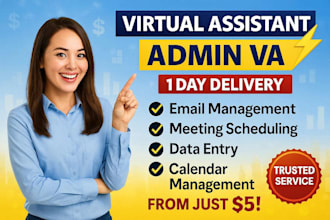 be your admin virtual assistant for email management scheduling and data entry
